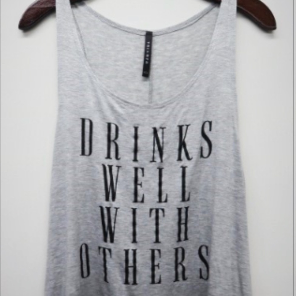 DRINKS WELL WITH OTHERS GRAY TANK